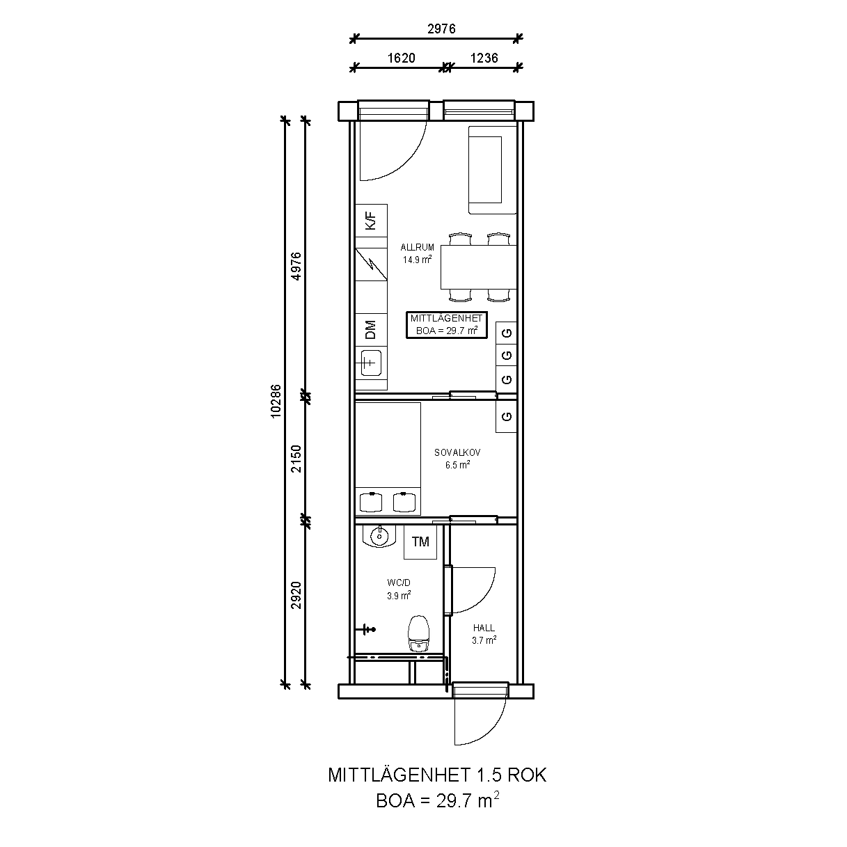 MITTLAGENHET 1.5ROK kvintettgatan